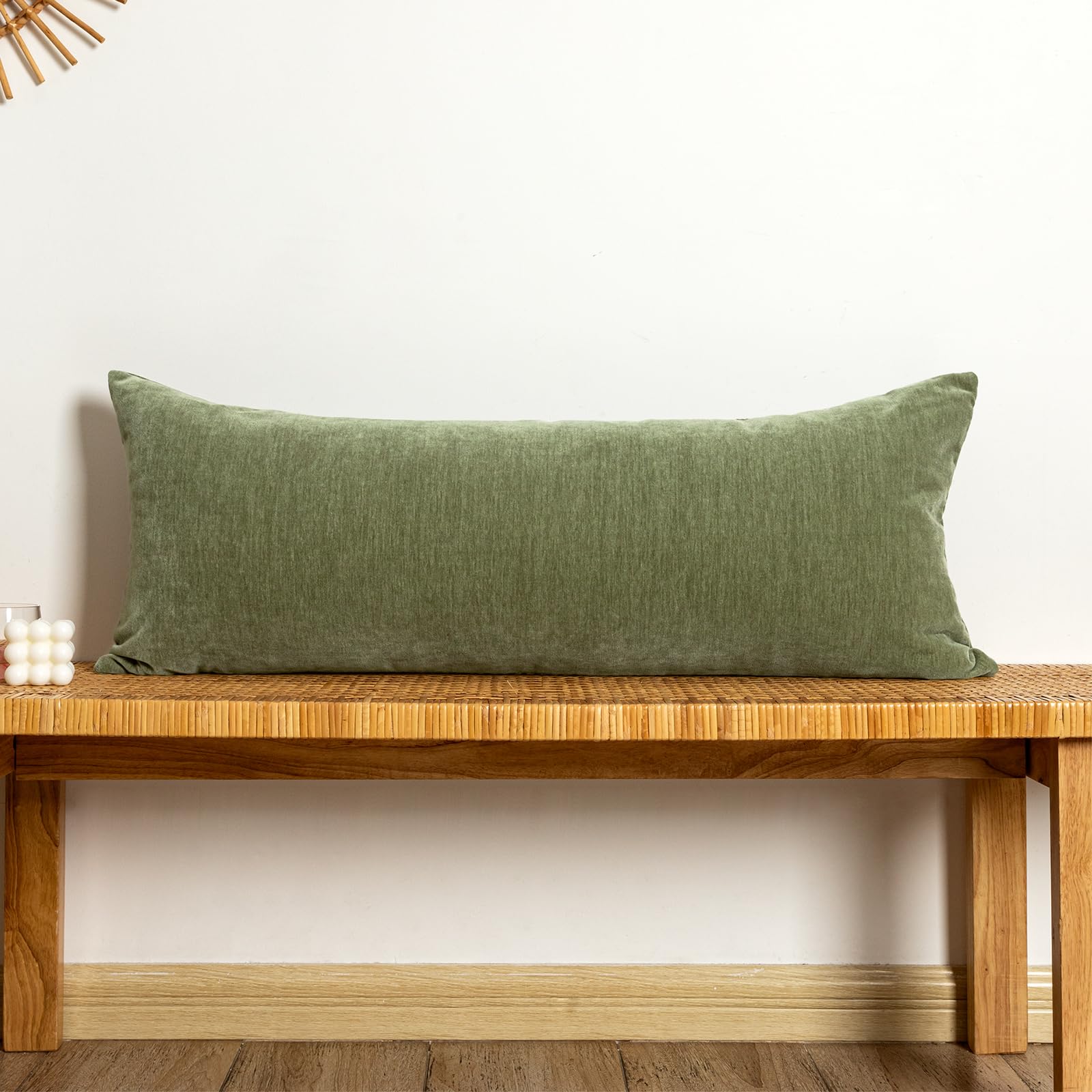Amazon.com: JoraLion Chenille Lumbar Pillow Covers 14X36 inch